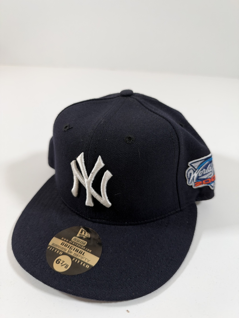 Vintage NY Yankees 2000 World Series Wool 5950 Fitted Hat 6 7/8 New Era